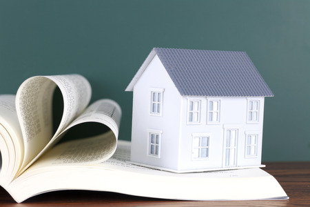 A little house on a Bookの写真素材