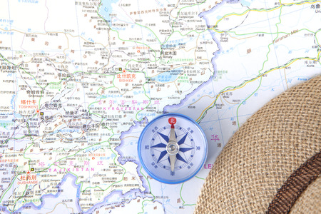 Central Asia close up view on mapのeditorial素材