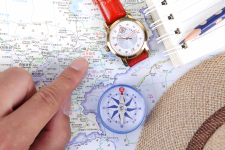 Central Asia close up view on mapのeditorial素材