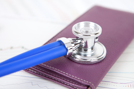 Medical equipment and walletの写真素材