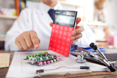 Medication cost conceptの写真素材