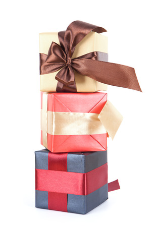 A pile of boxes on white backgroundの写真素材