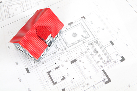 building design drawingの写真素材