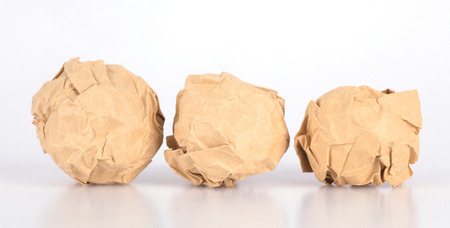 Three paper ballsの写真素材