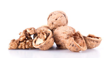 A heap of walnuts
