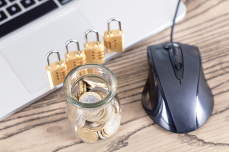 Internet financial security concept
