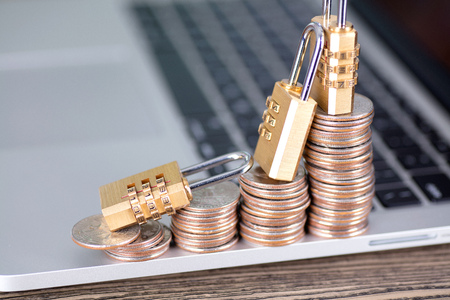 Internet financial security conceptの写真素材