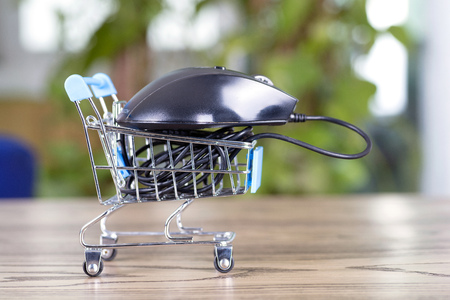 Online shopping creative concept