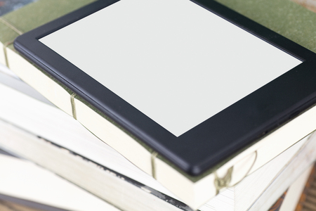 E-readers and booksの写真素材