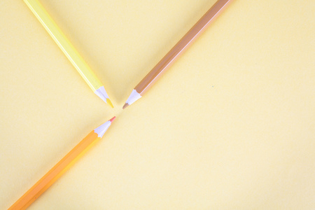 Colored pencils on a soft background