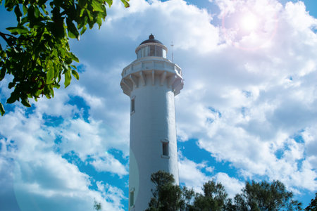 Panorama of the lighthouse of Progreso, Yucatanの写真素材