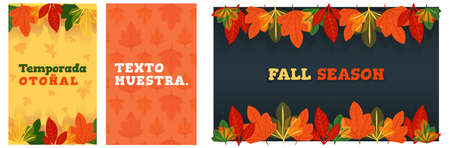 Autumn season backgrounds templateのイラスト素材
