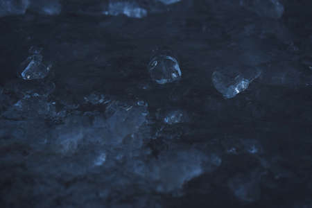 Abstract background in the form of pieces of ice. cloudy weatherの写真素材