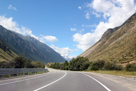 The road to the mountainの写真素材