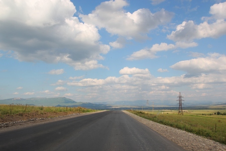 The road to the horizonの写真素材