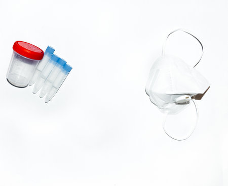 mask respirator protection against coronavirus covid 19 pneumonia infection analysis pandemicの写真素材