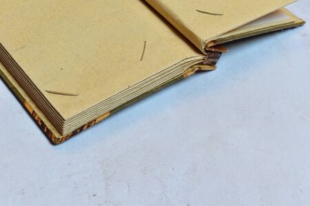 Antique vintage album for photo cards. The memory of the past.