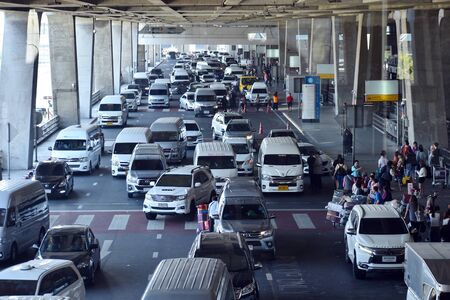 The airport in Bangkok. everyday life at the airport.