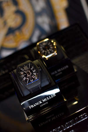 The largest international forum on cryptocurrency and blockchain. Swiss expensive watches. Luxury Swiss watch brand Franck Mullerのeditorial素材