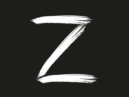 Z symbol on the flag. Letter sign Z drawingの写真素材