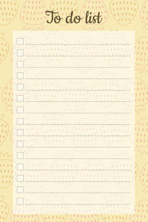 To do list for notebookのイラスト素材