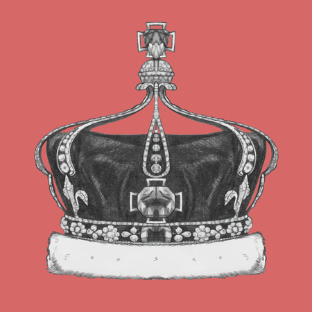 Hand drawn Crown. Vectorのイラスト素材