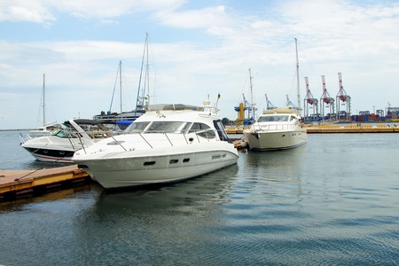 Yachts at the dock at the Passenger Terminal in Odessa
のeditorial素材