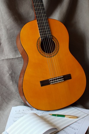 The game is a young man on the guitar