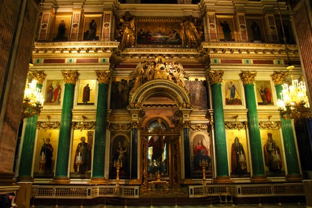 Iconostasis from St. Isaac's Cathedralのeditorial素材