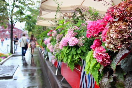 July 7, 2015, Moscow, Russia. View to the terrace from Gum.のeditorial素材