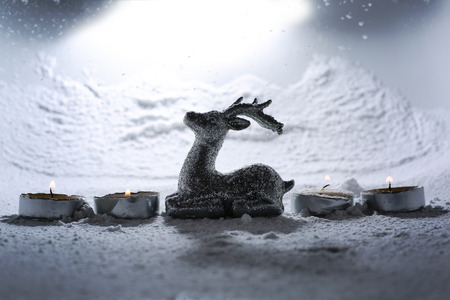 detail photo of christmas reindeerの写真素材