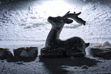 detail photo of christmas reindeerの写真素材