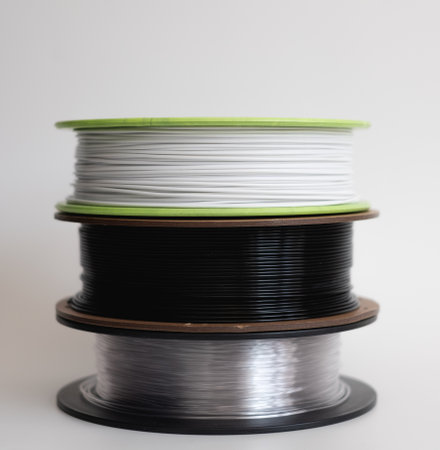 3D printer filament spools, advanced technology materials.