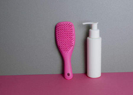 Skincare and haircare products for daily beauty routineの写真素材