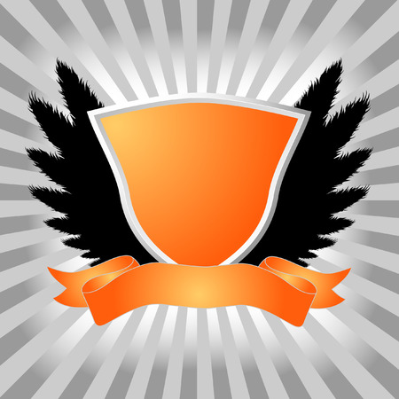 background with shieldのイラスト素材