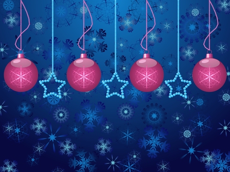 background with christmas ballsのイラスト素材