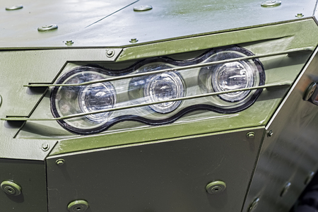 Armored Military Vehicle Front Detail - Headlightの写真素材