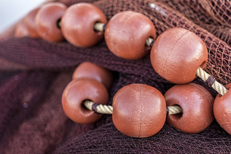 Fishing Net and Floats Close Upの写真素材