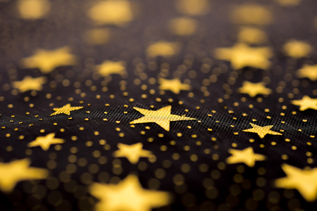 Pattern with Gold Glitter Textured Stars Backgroundの写真素材