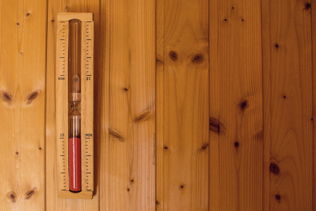 Sauna Thermometer on Wooden Base with Celsius Scale