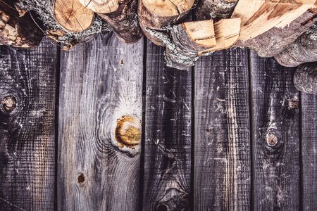 Gray Wall Planks Background and Texture. Old Vintage Empty Wooden Grunge Surface.