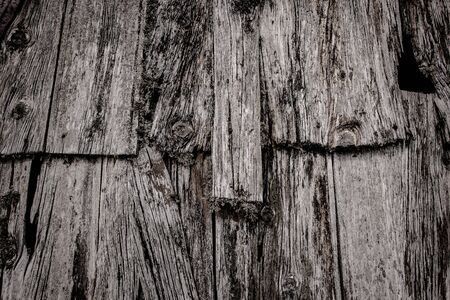 Old Gray Grunge Wooden Roof Texture and Vintage Background Surfaceの写真素材