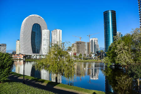 Sights and buildings in the city of Batumi. Georgia. May. 2019.のeditorial素材