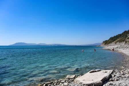 Kabardinka, Krasnodar Territory, Russia - August 2019. The Black Sea coast.の写真素材