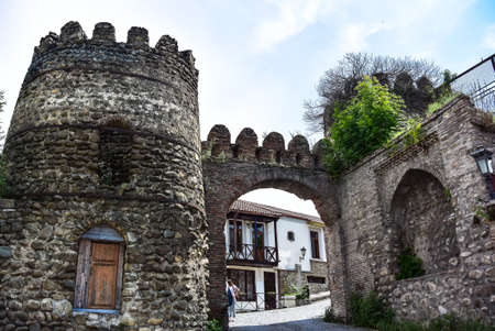 Old fortifications in Sighnaghi, the capital of the Kakheti wine region in Georgia. Alazani Valley. 2019.のeditorial素材