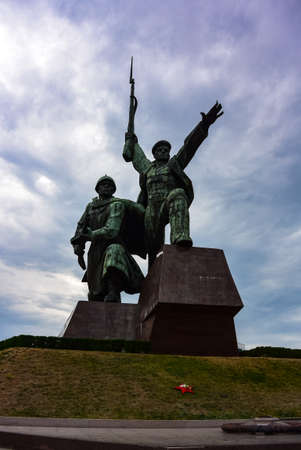 Monument Soldier and Sailor on Cape Khrustalny in Sevastopol. August. 2019. Crimea.のeditorial素材