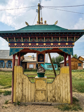 The Ivolginsky Datsan Monastery is a Buddhist temple located near the city of Ulan-Ude in Buryatia, Russia. 2020.のeditorial素材