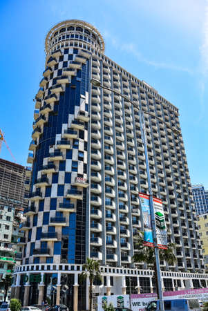 High-rise buildings on the Batumi embankment. Sights and buildings in the city of Batumi. Georgia. 2019.のeditorial素材