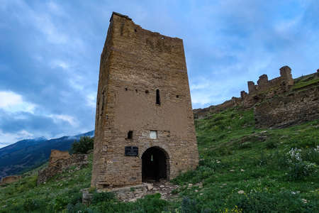 Russia, Dagestan. medieval defensive towers in the village of Goor.の写真素材