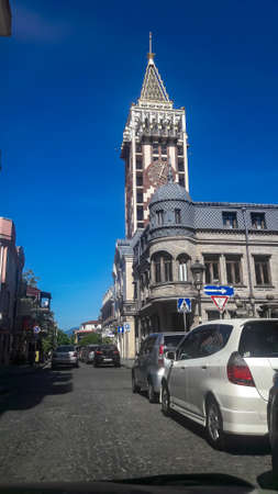 Sights and buildings in the city of Batumi. Streets of Batumi. Georgia. 2019.のeditorial素材